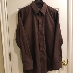 Daniel Ellissa Men's Brown Dress Shirt